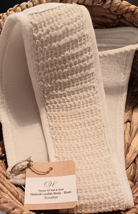 Natural Loofah Sponge Exfoliating Body & Back Scrubber