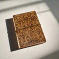 Load image into Gallery viewer, John Muir Quote Leather Journal - "The Mountains Are Calling" Adventure Diary