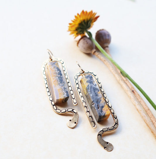 MARIGOLD SNAKE EARRINGS - ONE OF A KIND