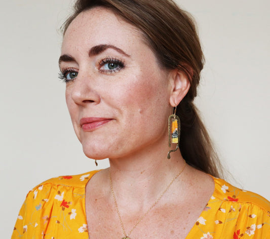 MARIGOLD SNAKE EARRINGS - ONE OF A KIND