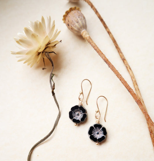 GARDEN EARRINGS - ONYX