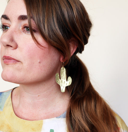 DESERT PLAINS - SAGUARO CACTUS EARRINGS