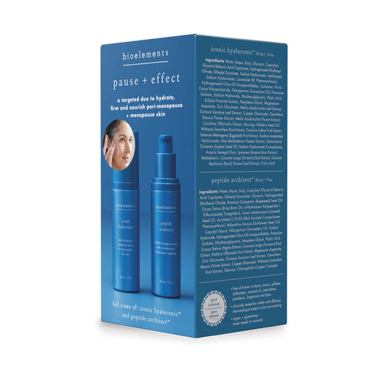 pause + effect duo: iconic hyaluronic and peptide architect
