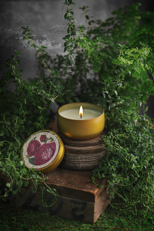 Plum Rose + Sake Candle