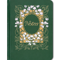 Load image into Gallery viewer, Green with White Dogwood - Vintage Book Cover Notebook