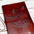 Load image into Gallery viewer, Flower Garden Refillable Leather Journal with Amethyst & Floral Stone
