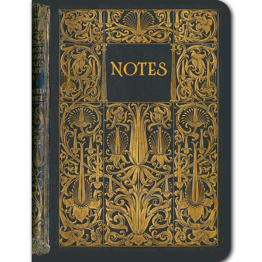 Notes on Brown and Gold - Vintage Book Cover Notebook
