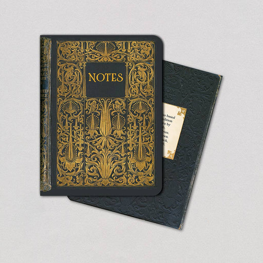 Notes on Brown and Gold - Vintage Book Cover Notebook