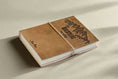 Load image into Gallery viewer, John Muir Quote Leather Journal - "The Mountains Are Calling" Adventure Diary
