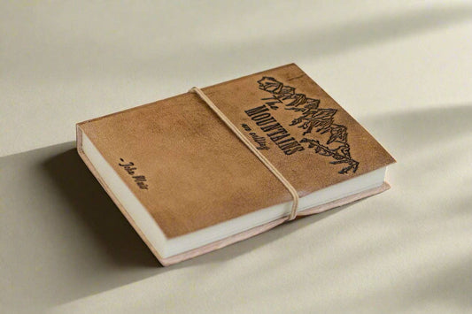 John Muir Quote Leather Journal - "The Mountains Are Calling" Adventure Diary