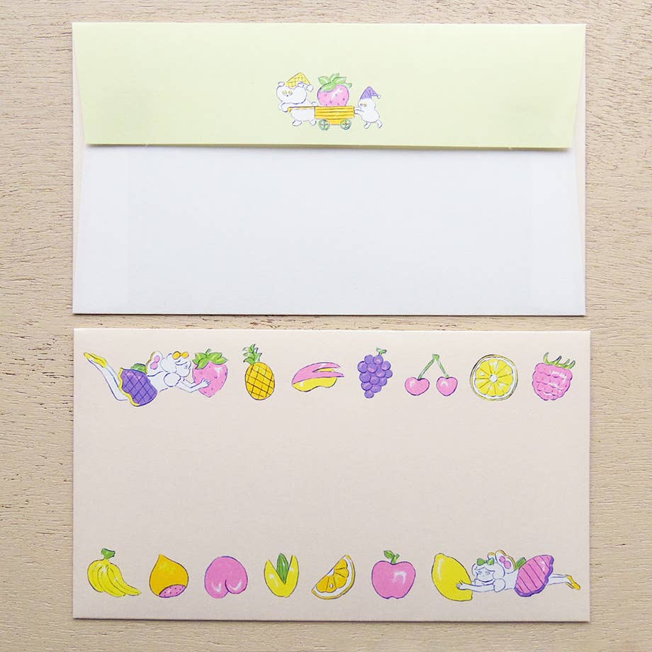 Cozyca Heisuke Kitazawa Letter writing set: Everyone Riding the Spring Breeze