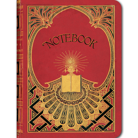Red and Gold Art Deco - Vintage Book Cover Notebook