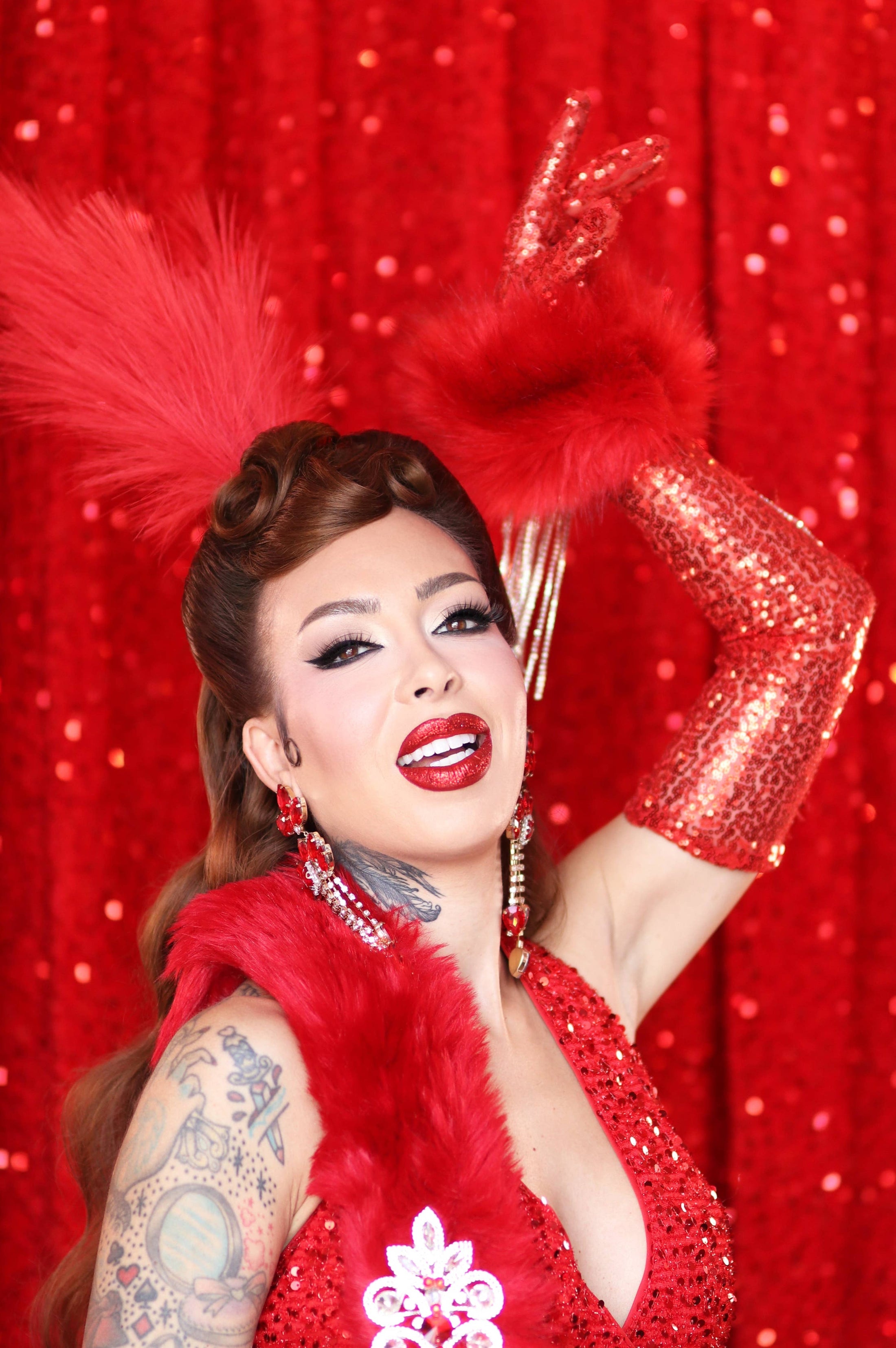 ‘Vintage Vegas Showgirl' - Pressed Glitter Lipstick Palette