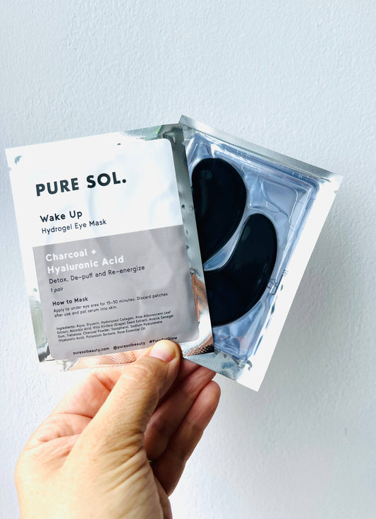 Wake Up! Charcoal + Hyaluronic Acid Eye Mask - 1 pair