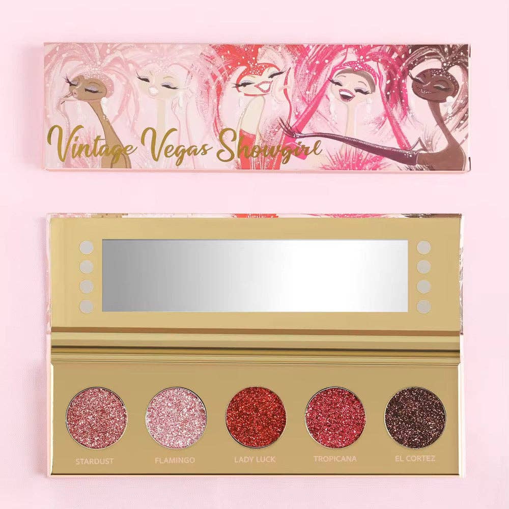 ‘Vintage Vegas Showgirl' - Pressed Glitter Lipstick Palette