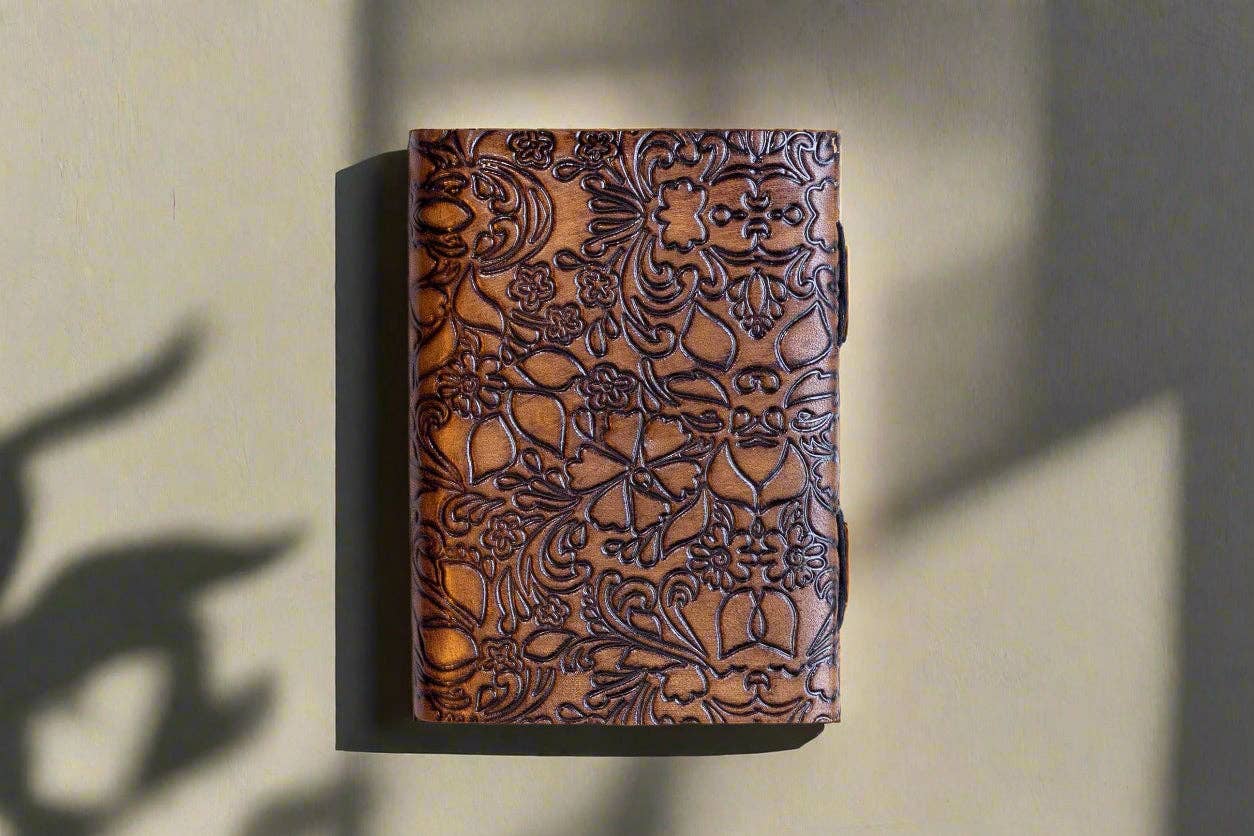 Floral Embossed Latch Journal
