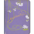 Load image into Gallery viewer, White Blossoms on Lavender - Vintage Book Cover Notebook
