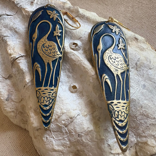 Crane Earrings