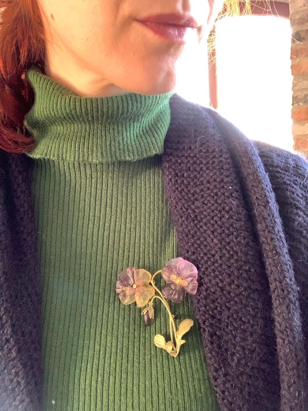 Pansies Brooch