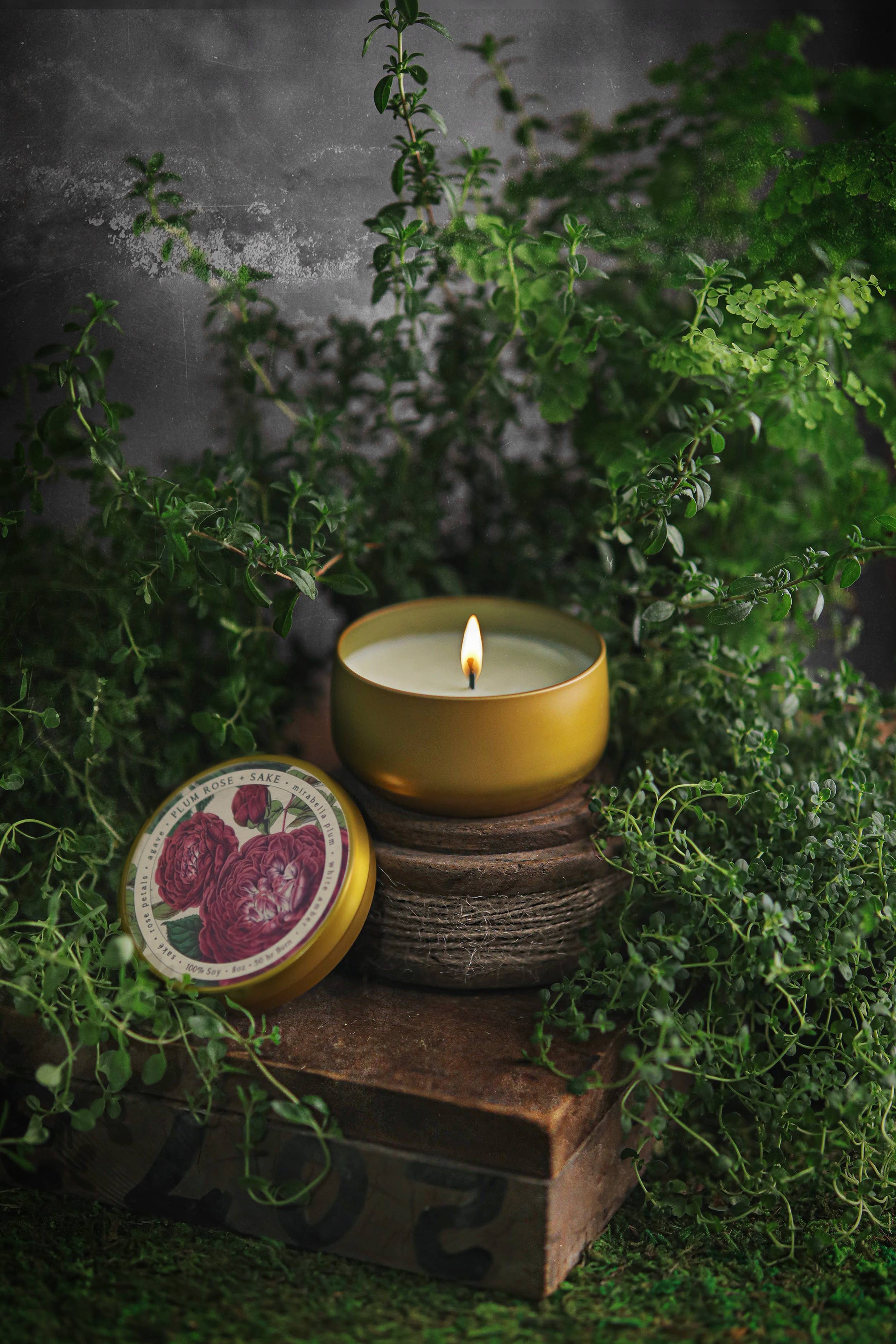 Plum Rose + Sake Candle