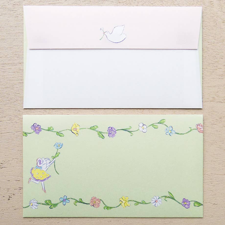 Cozyca Heisuke Kitazawa Letter writing set: Everyone Riding the Spring Breeze