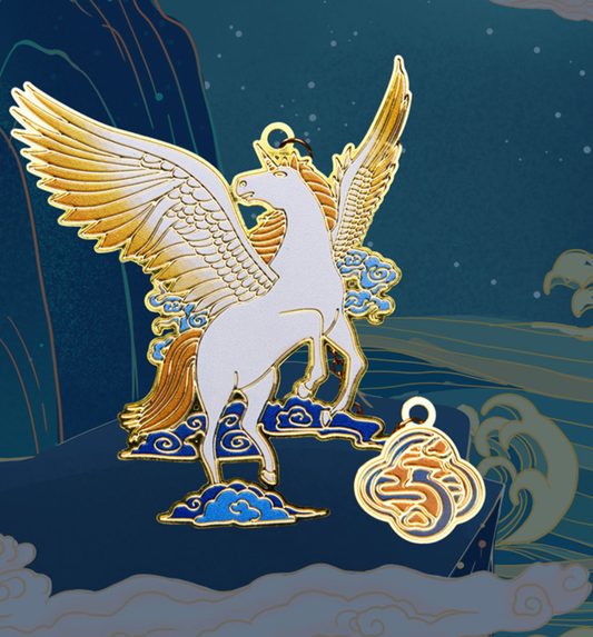 Flying Unicorn Copper Bookmark
