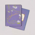 Load image into Gallery viewer, White Blossoms on Lavender - Vintage Book Cover Notebook
