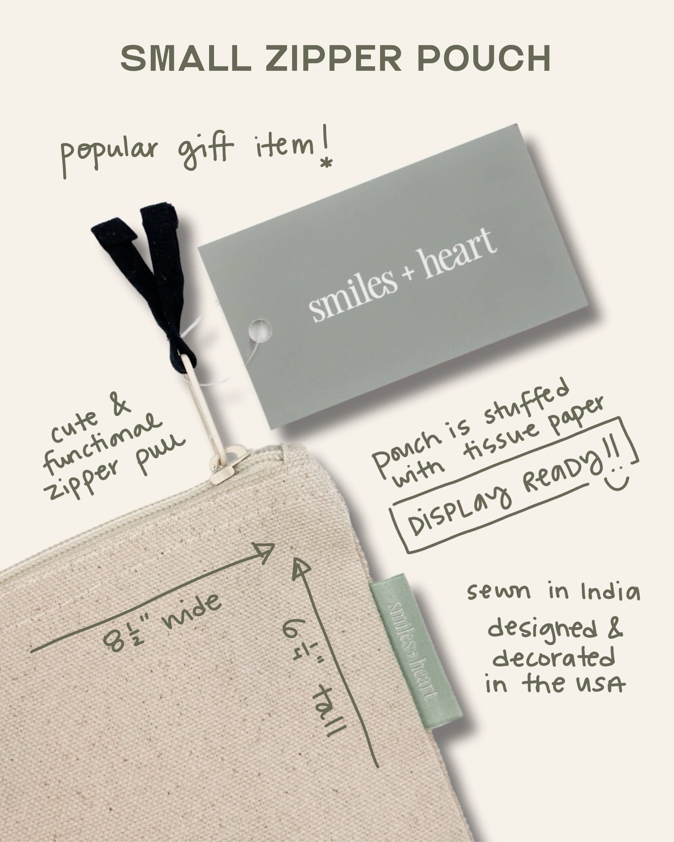 Hearts Cosmetic Pouch