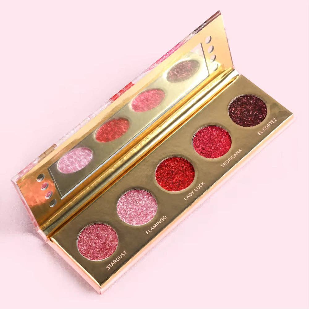 ‘Vintage Vegas Showgirl' - Pressed Glitter Lipstick Palette