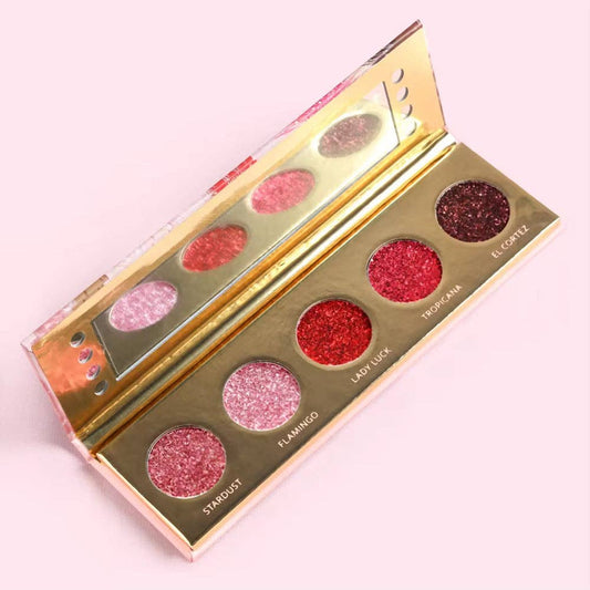 ‘Vintage Vegas Showgirl' - Pressed Glitter Lipstick Palette